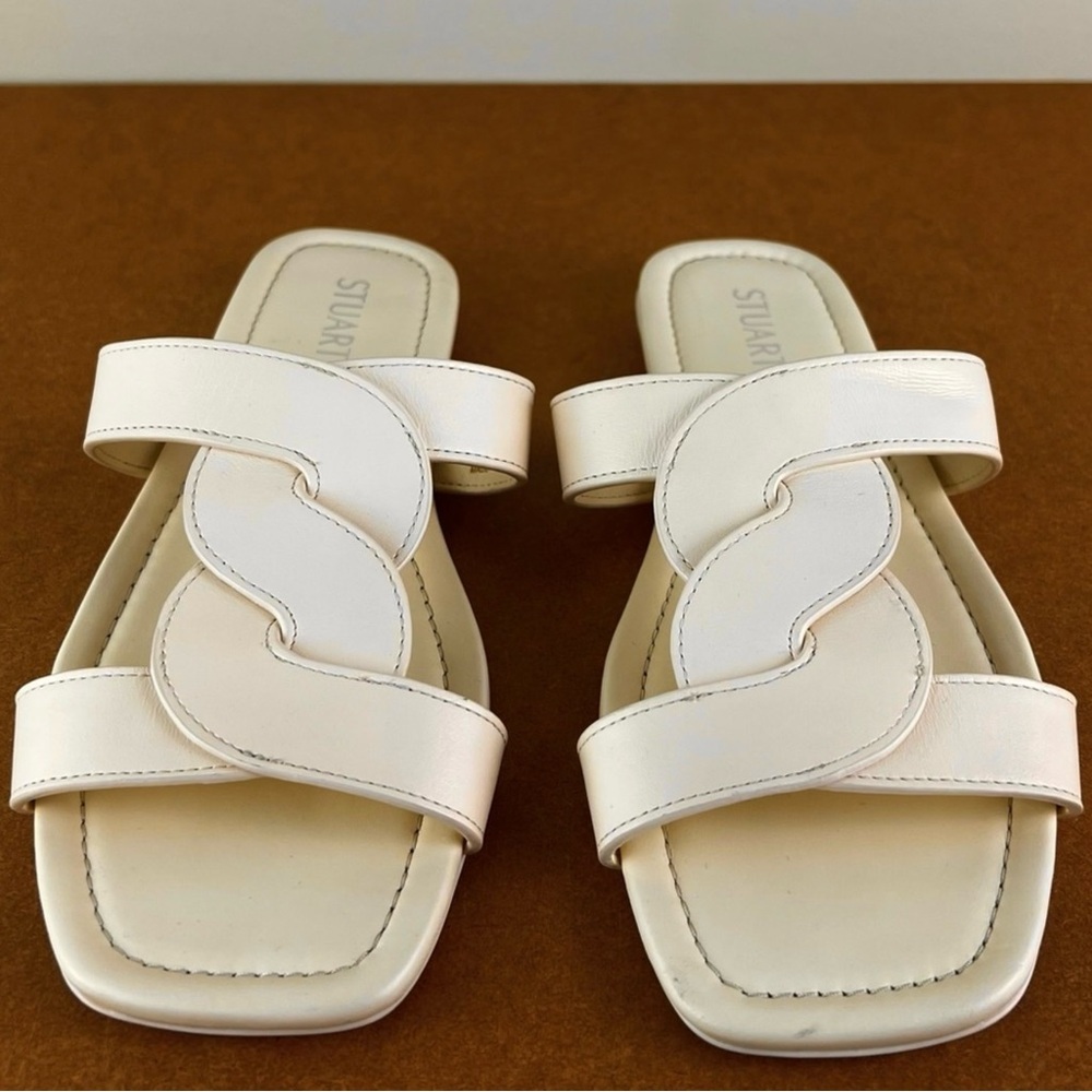 STUART WEITZMAN TWISTED LEATHER SANDALS - Picture 10 of 13